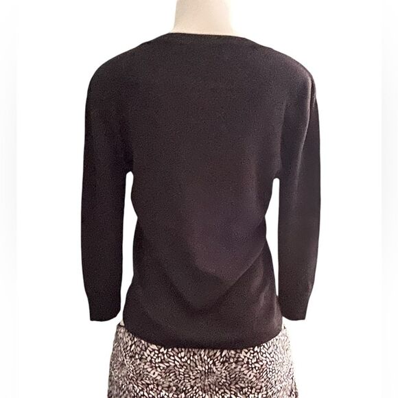 Joseph A Vintage Black Textured Long Sleeve Crewneck Too Size XL - Picture 5 of 6